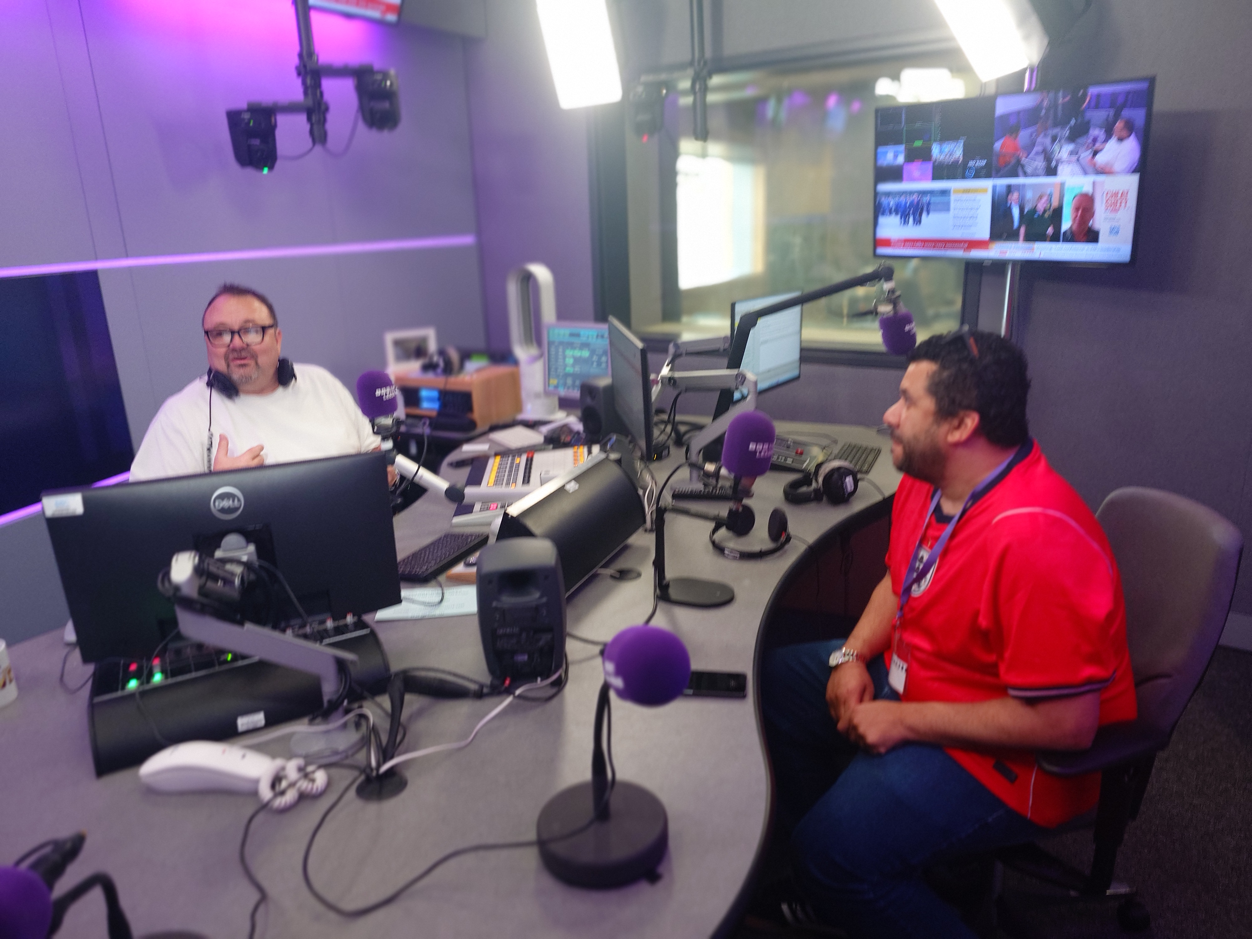 Wayne Cato with BBC Radio Leeds crew