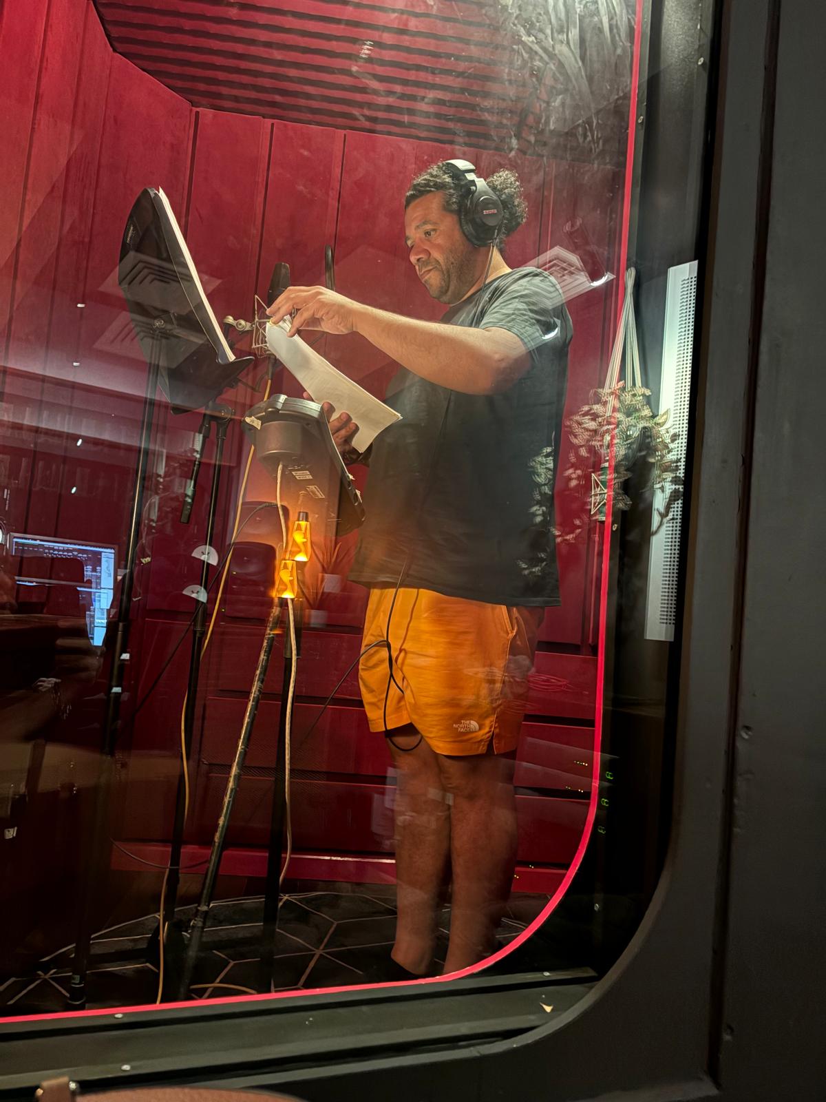 Wayne Cato in the recording studio
